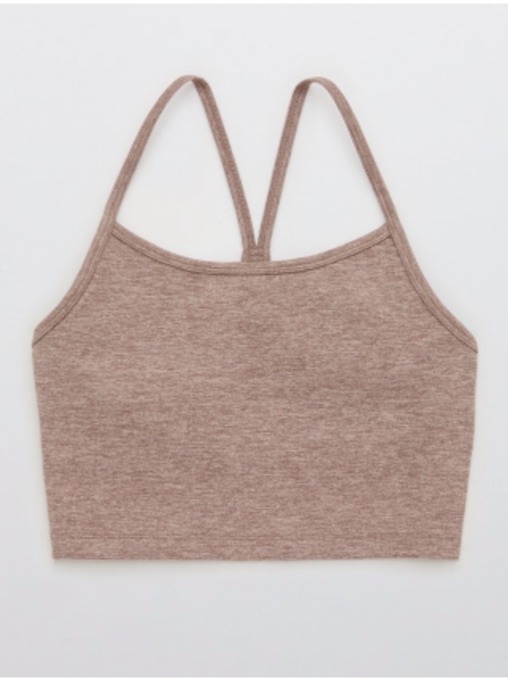 OFFLINE By Aerie The Hugger Longline Racerback Sports Bra in light brown